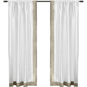 Britain Solid Sheer Rod pocket Curtain Panel (Set of 2)