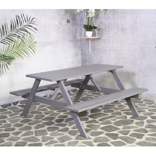 Madero Wooden Picnic Table By Sol 72 Outdoor