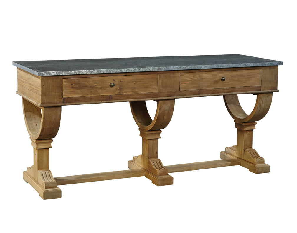 Zinc top table Zinc Top Console Table