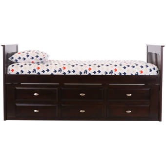 Discovery World Furniture Twin Rake Slat Bed With Trundle