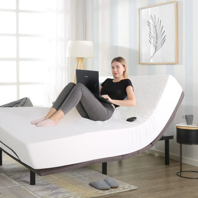Zero Gravity Adjustable Bed Frame with Wireless Remote, Head and Foot Incline