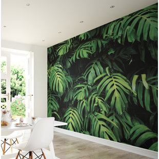Trees Detailed Leaves Shadows Background Wallpaper Trendy Wall Mural Stylish Living Room Bedroom Wall Poster