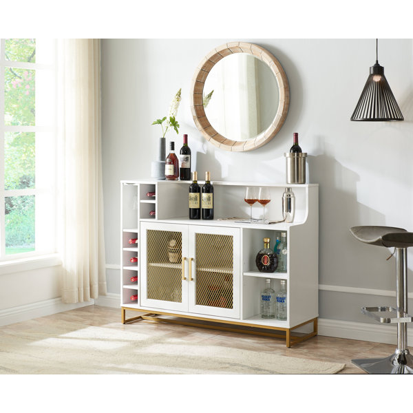 Console Bar Cabinet with Wine Storage