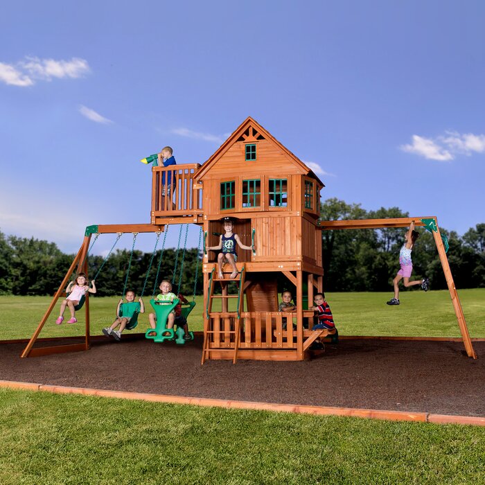 Skyfort Ii All Cedar Swing Set