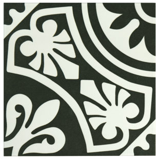 Modern Contemporary Patterned Tile Allmodern Seni Tiena 9 75 X Porcelain Patterned Tile In Black White