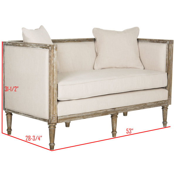 Ophelia Co Moneta Standard 53 Square Arm Settee Reviews Wayfair