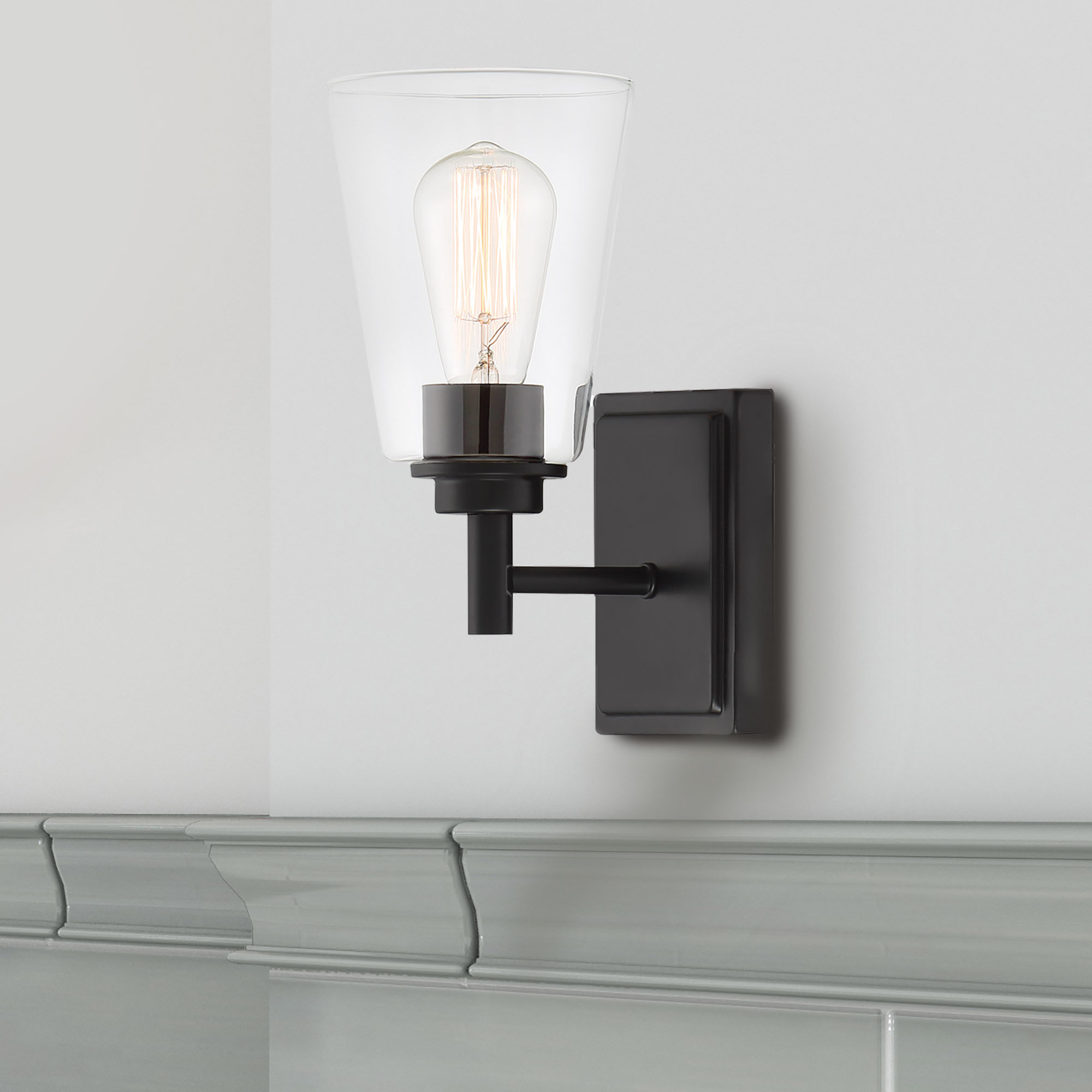 Latitude Run Mared 1 Light Armed Sconce Reviews Wayfair