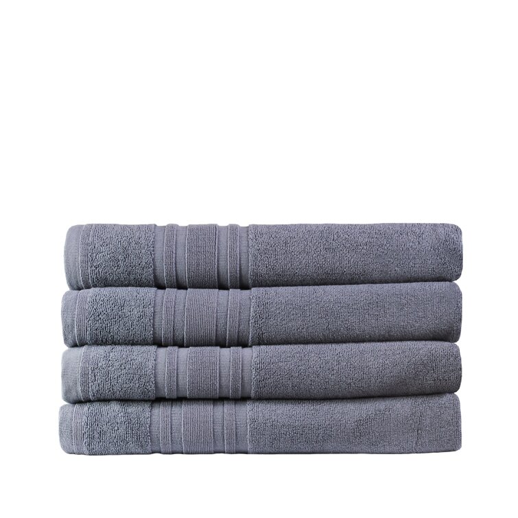 2 Pack Large 36"x19" Bamboo Cotton Bath Towels Premium Ultra Soft Absorbent Grey 