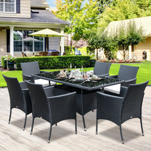 payton 6 seater dining set with cushions