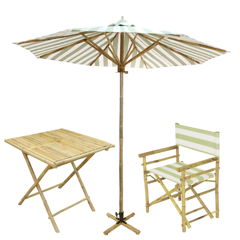 Bayou Breeze Jaliyah Patio 5 Piece Dinning Set With Umbrella Wayfair
