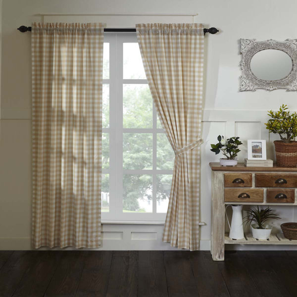 Tan Buffalo Check Curtains Wayfair