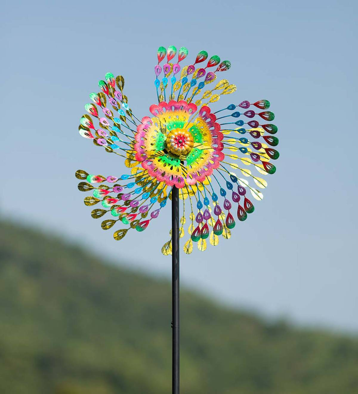 Plow & Hearth Rainbow Feathers Wind Spinner Rotator Wayfair