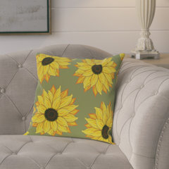 outdoor sunflower pillows