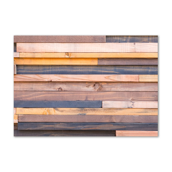 Union Rustic Wooden Wall - Wrapped Canvas Art Prints | Wayfair.co.uk