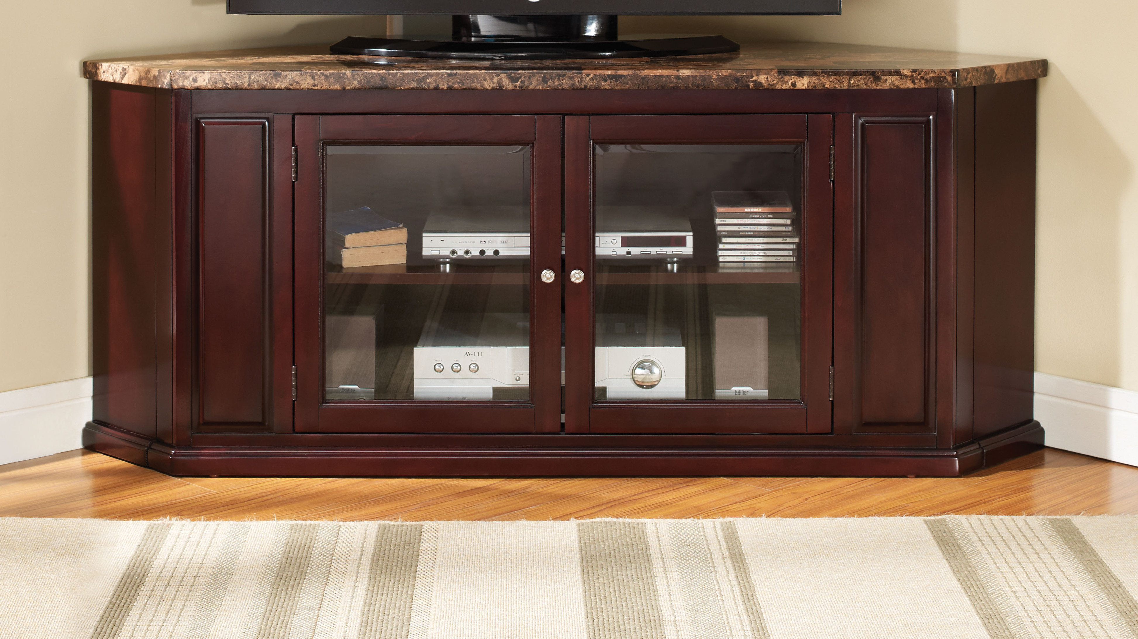 Alcott Hill Onecre Corner Tv Stand For Tvs Up To 70 Inches Wayfair