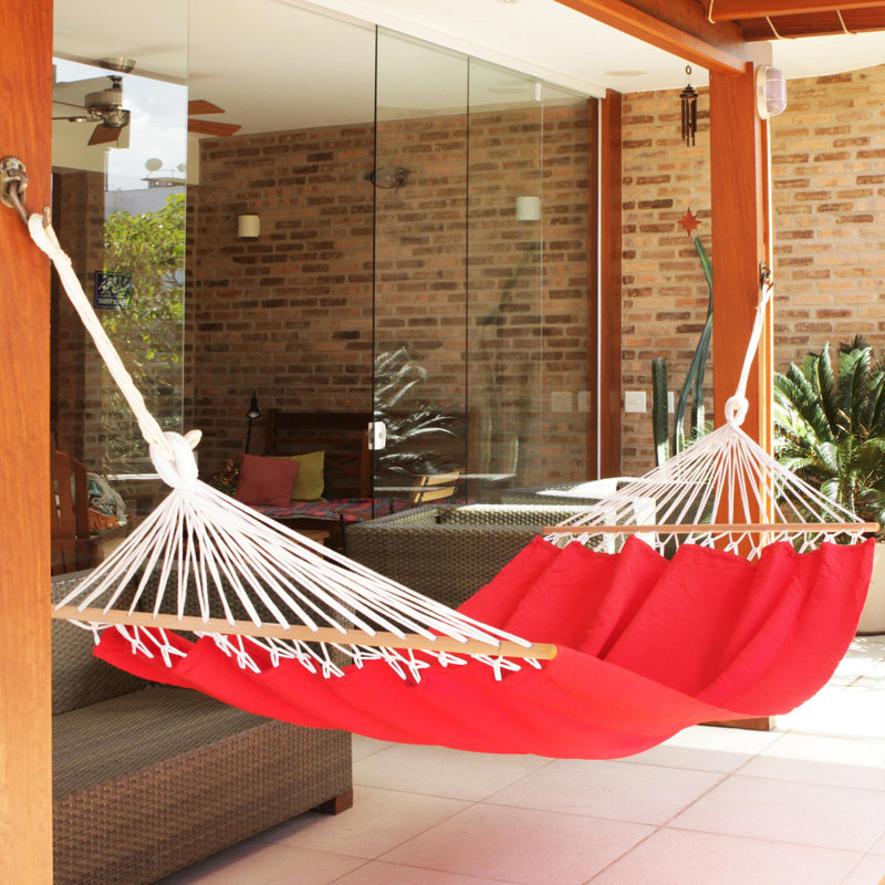 Novica Crocheted Fringe Spreader Bar Cotton Tree Hammock Wayfair Crocheted Fringe Spreader Bar Cotton Tree Hammock