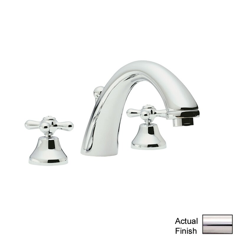 Rohl Verona Widespread Bathroom Faucet With Pop Up Drain And Cross