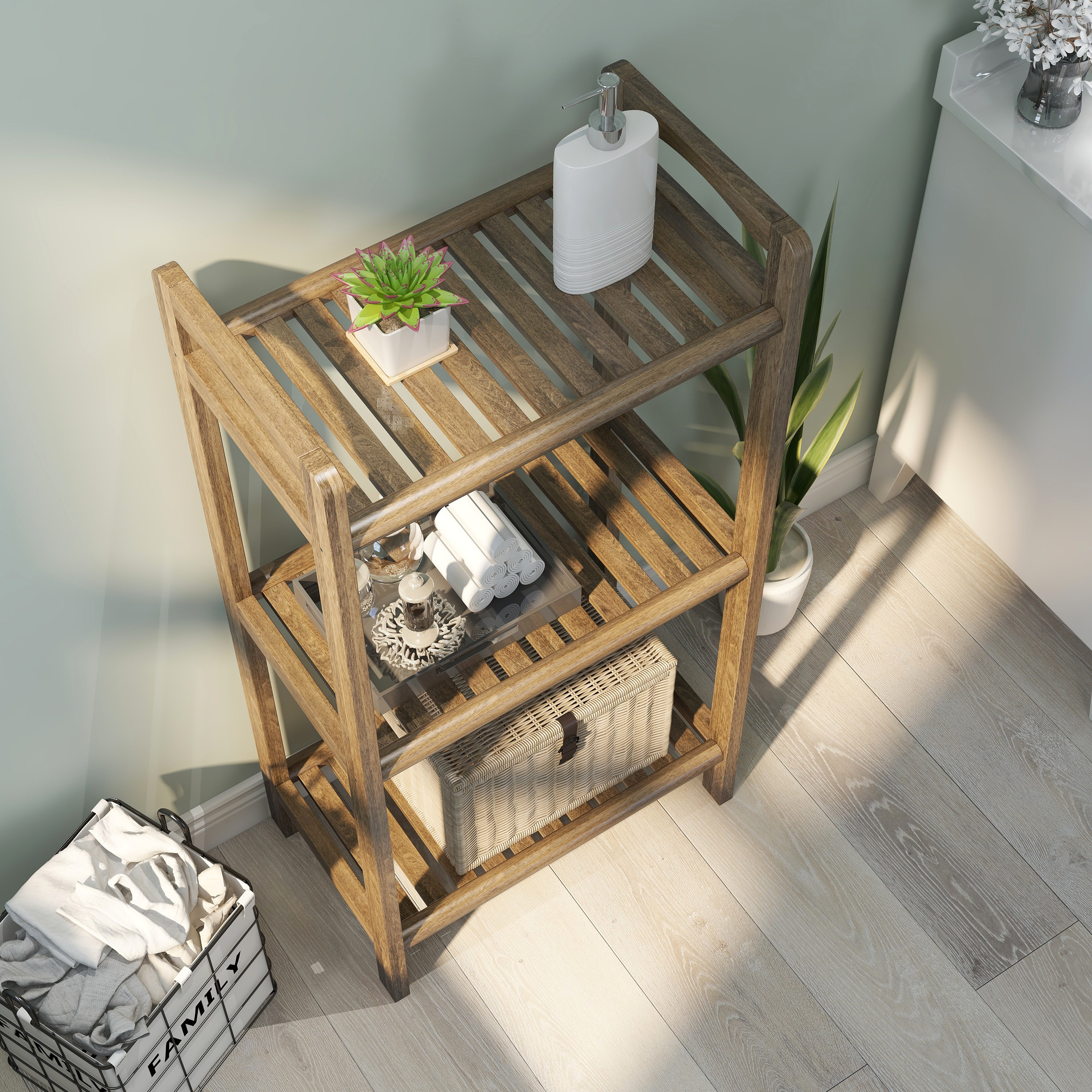 Breakwater Bay Hales 46'' H x 23.25'' W Solid Wood Etagere Bookcase