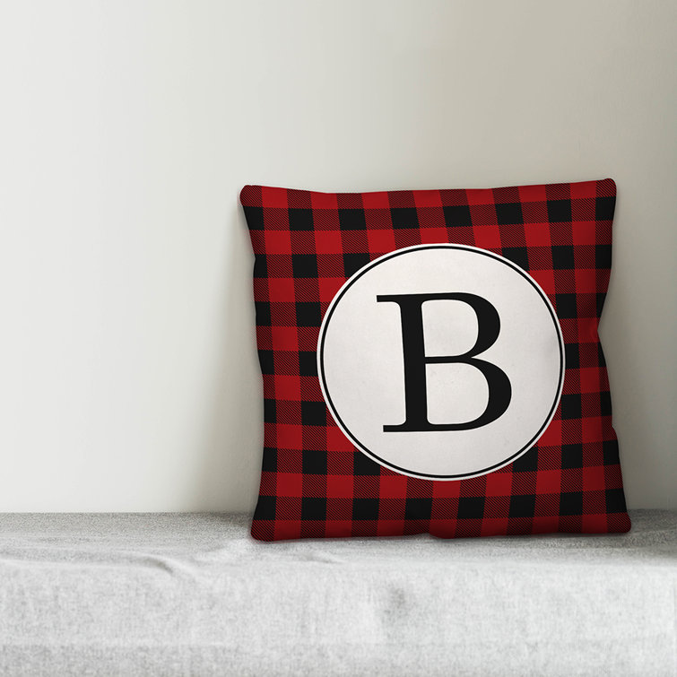 monogram accent pillow
