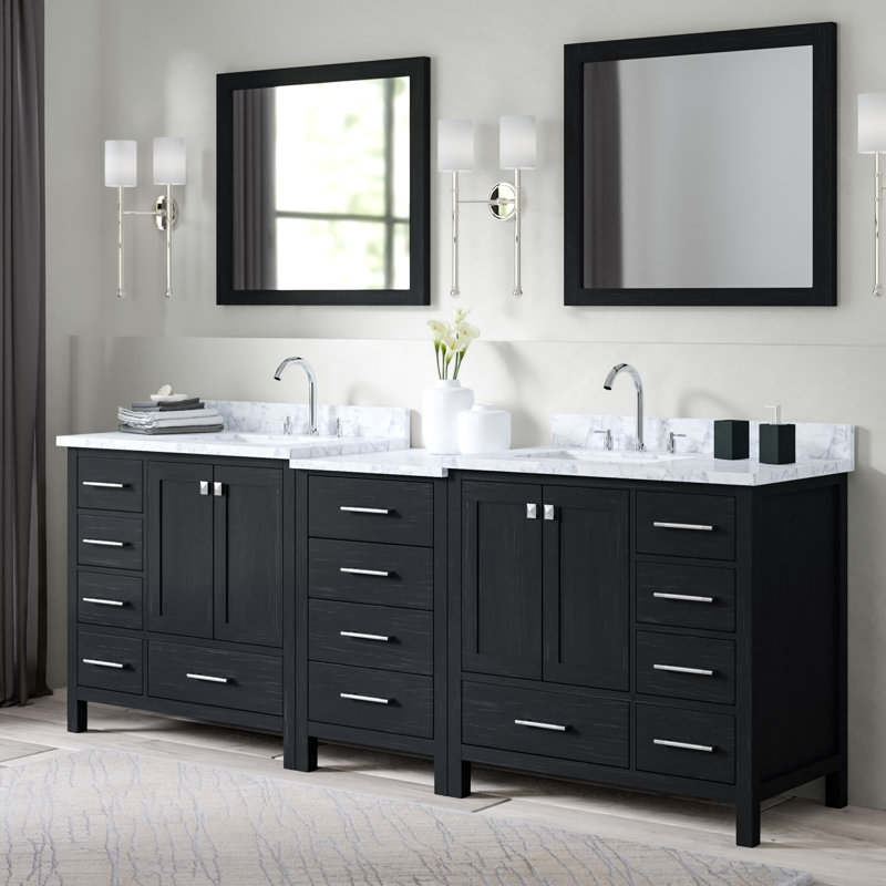 Greyleigh Gothenburg 90 Double Bathroom Vanity Set With Mirror Greyleigh Gothenburg 90 Double Bathroom Vanity Set With Mirror Reviews Wayfair