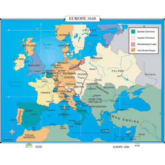 Universal Map World History Wall Maps Europe 1648 Wayfair Ca