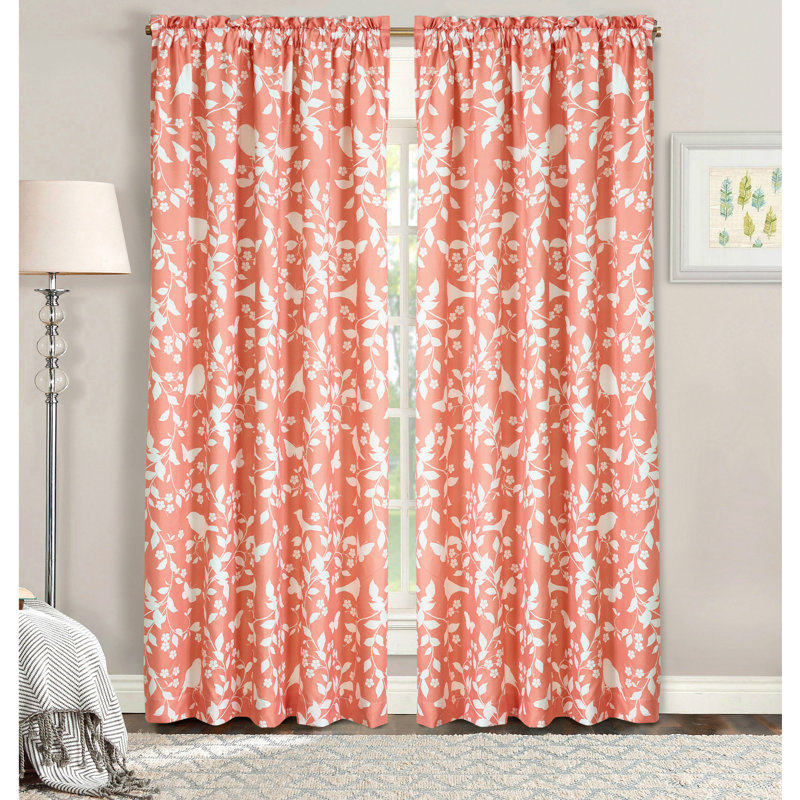 Bungalow Rose Lesure Floral Room Darkening Curtains Reviews