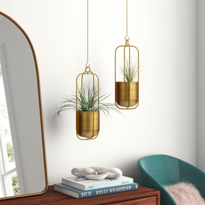 Jansen 2-Piece Metal Hanging Planter