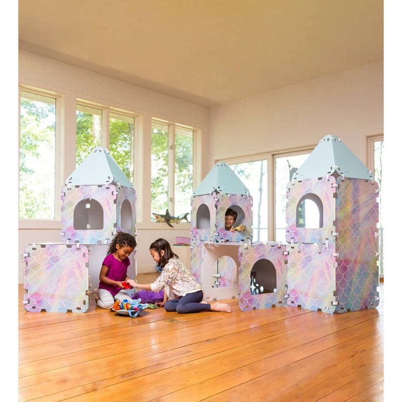Hearthsong Sea Castle Fantasy Fort 1 8 X 1 8 Indoor Cardboard Diy