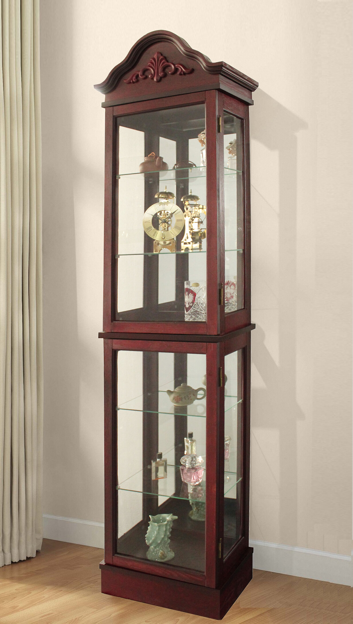 Astoria Grand Ballycastle Lighted Curio Cabinet Reviews Wayfair