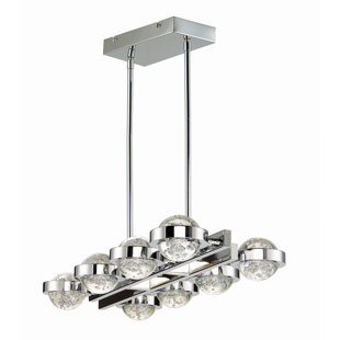 Linear Light Fixture Wayfair Eastvale Linear 8 Light Led Kitchen Island Pendant