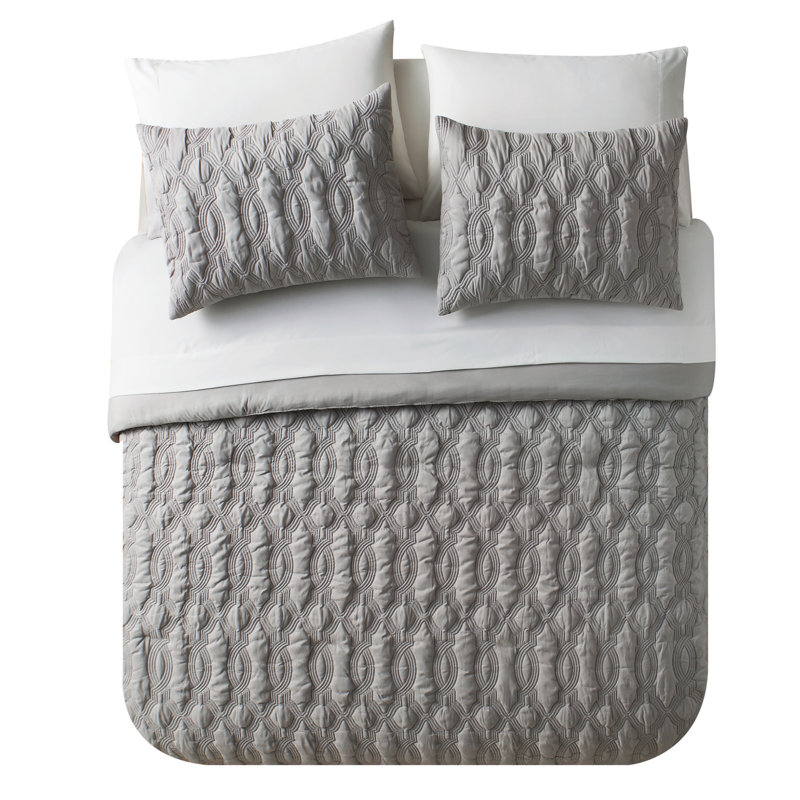 Charlton Home Niagara Embossed Comforter Set Reviews Wayfair
