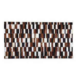 Qichen Cowhide Brown/Black Area Rug