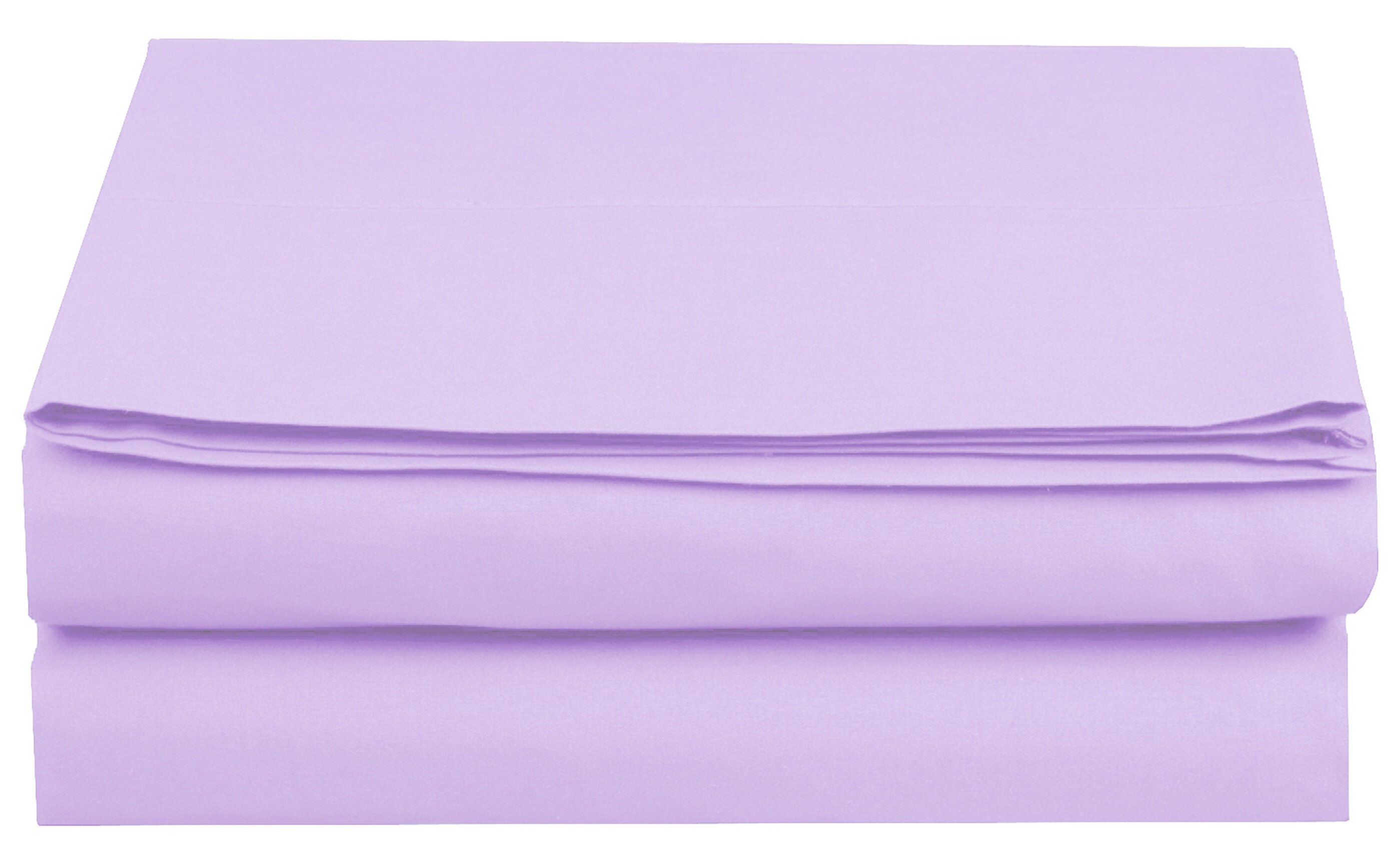 Full Tache Home Fashion Solid Light Purple Bed Sheet Soft Lavender Lilac Fitted and Flat Luxury 4 Piece Sheet Set 