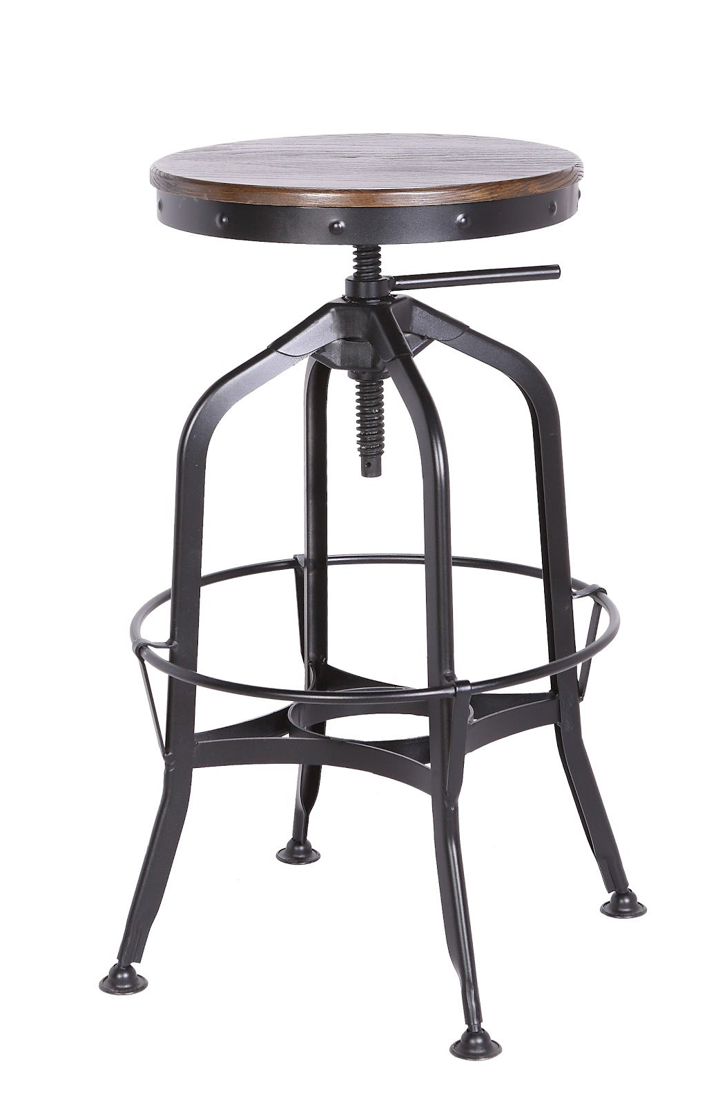 Williston Forge Swartz Swivel Solid Wood Adjustable Height Bar Stool Wayfair