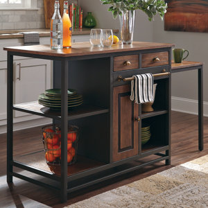 Kitchen Island with Wood Top