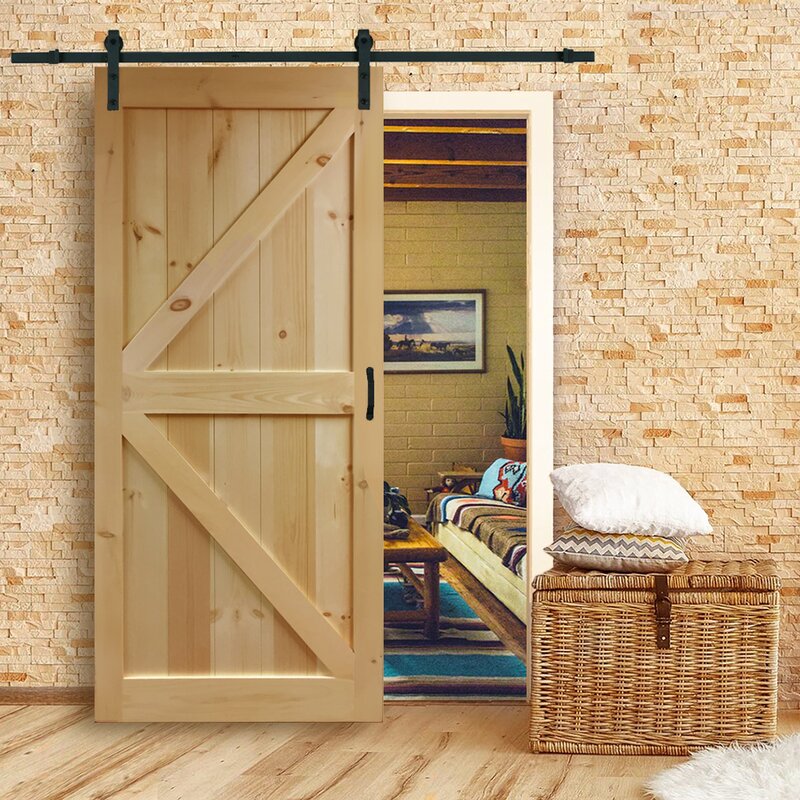 Solid Wood Flush Interior Barn Door
