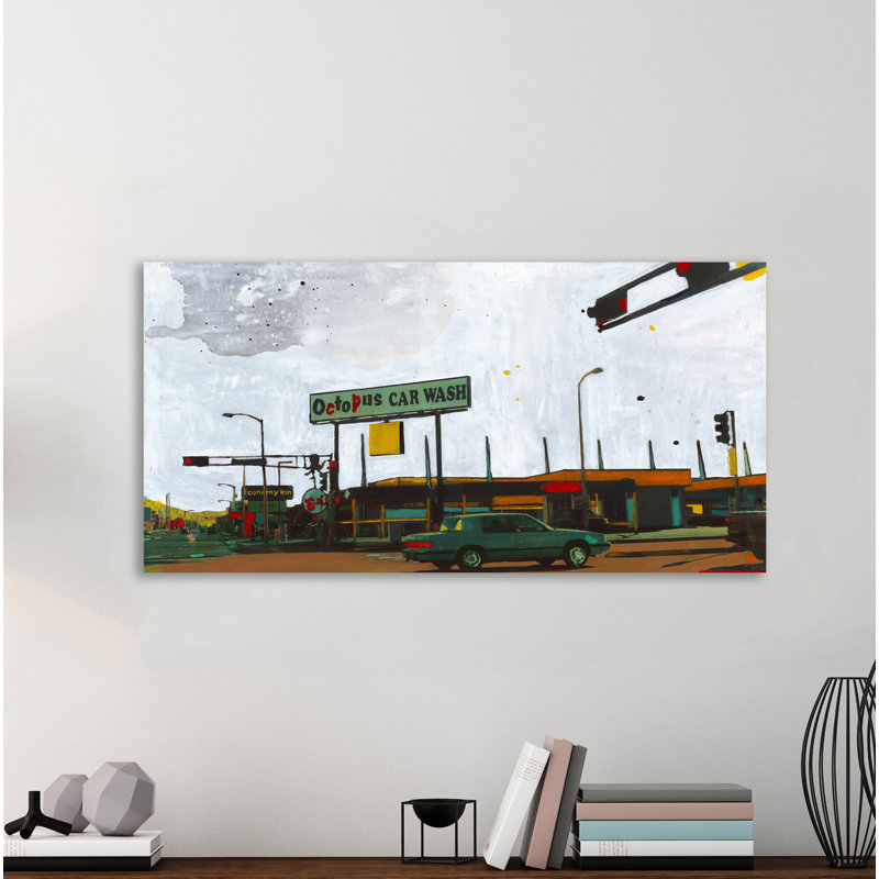 Winston Porter Octopus Car Wash Miami Acrylic Painting Print On