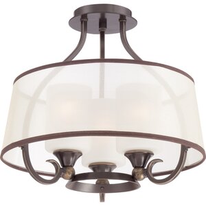 Aaron 3-Light Semi-Flush Mount