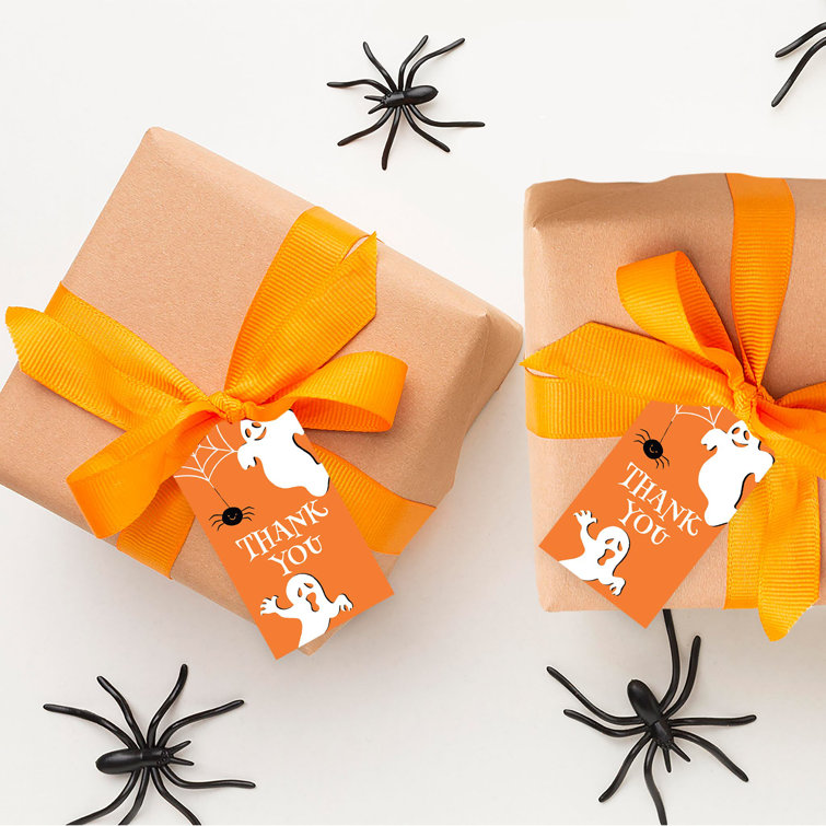 100-Pack Scary Ghosts Halloween Gift Tags With String Tags For Gift Bags  Kids Gift Bag Tags Candy Packaging Supplies Baking Wrapping Packaging Favor  ...