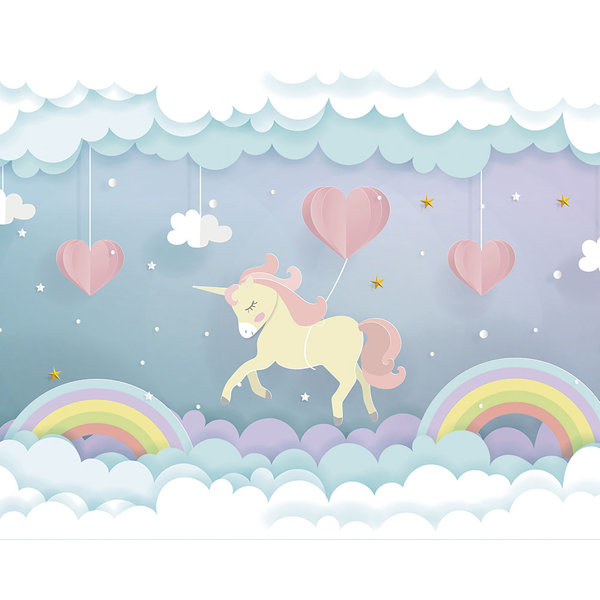 Zoomie Kids Sartell Unicorn Dream 3 L X 118 W Smooth 6 Panel
