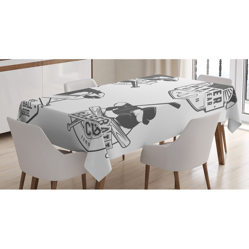 East Urban Home Ambesonne Sports Tablecloth Vintage Baseball And