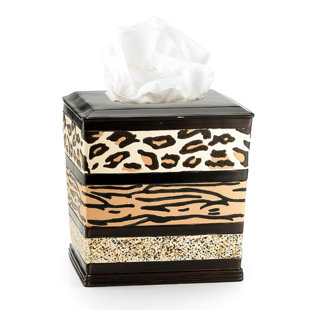 Go to store & view more images Bloomsbury Market Nikodemos Animal Print Bathroom Resin Tissue Box Cover