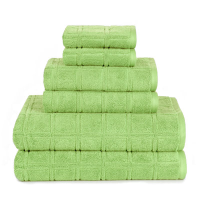 Boehm 100% Cotton Manor Jackson 6 Piece Bath Towel Set Breakwater Bay Color: Foam Green