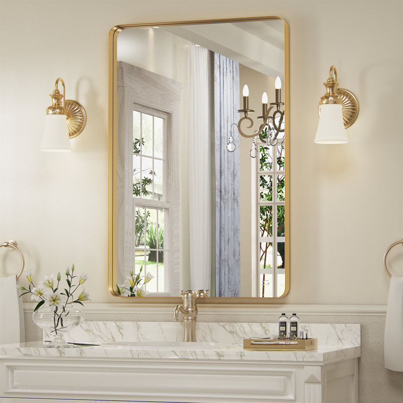 Morelock Accent Mirror Finish: Gold, Size: 30" x 22"