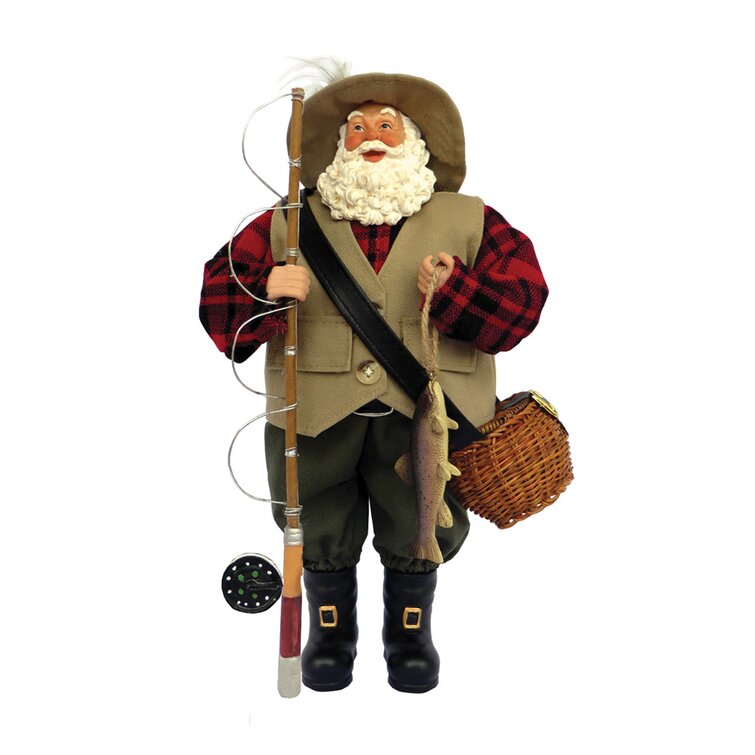 The Holiday Aisle® Fly Fishing Santa Figurine & Collectible & Reviews ...