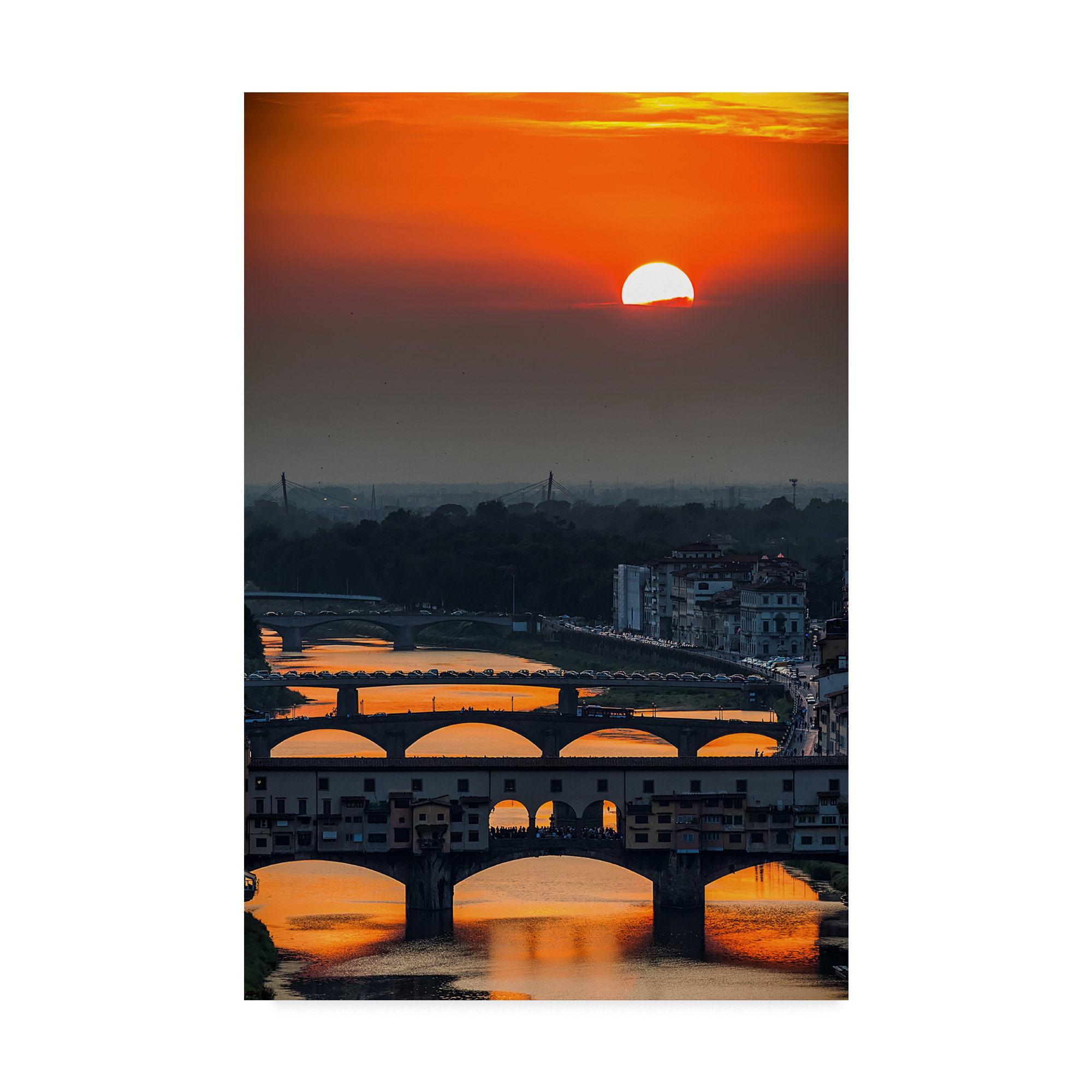 Trademark Art Crimson Sky Photographic Print On Wrapped Canvas Wayfair