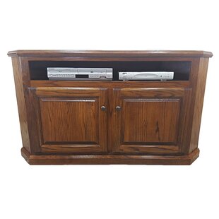 Katrina Solid Wood Corner TV Stand For TVs Up To 65