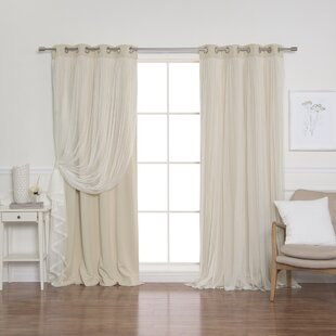 FGZ Full Blackout Curtain Panels Solid Grommet Top Blackout Drapes Triple-Layer Blackout Draperies with Black Liner for Bedroom Living Room 42 x 63 Inch, Greyish White