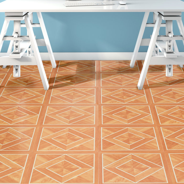 Tivoli Border Inlaid Parquet 12" x 12" x 1.2mm Luxury Vinyl Tile