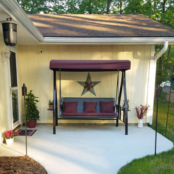 Andover Mills Marquette 3 Seat Daybed Porch Swing With Stand Reviews Wayfair